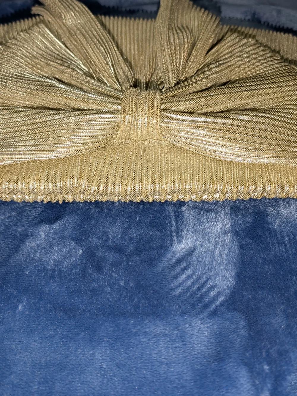 Gold Bow Pleated Clutch Bag - Women Bags.